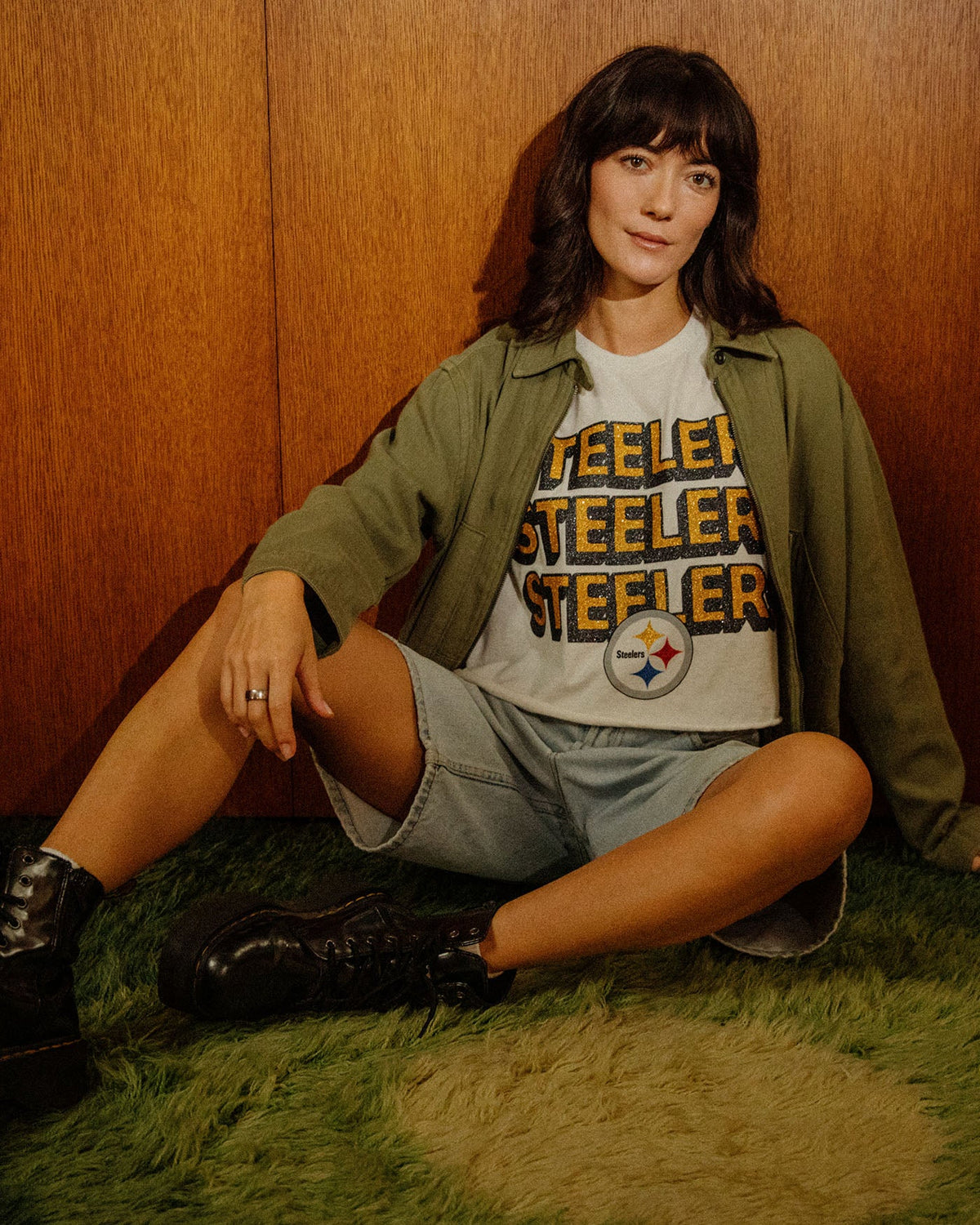 Women's Pittsburgh Steelers Repeat Glitter Flea Market Crop product image 2