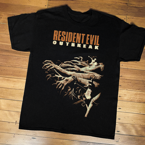 03 Resident Evil Outbreak Ps2 Black T-Shirt product image 1