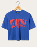 Women's New York Giants Dual Threat Mock Neck Crop Tee product image 1