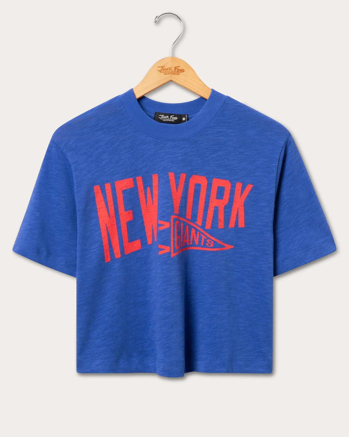 Women's New York Giants Dual Threat Mock Neck Crop Tee product image 1