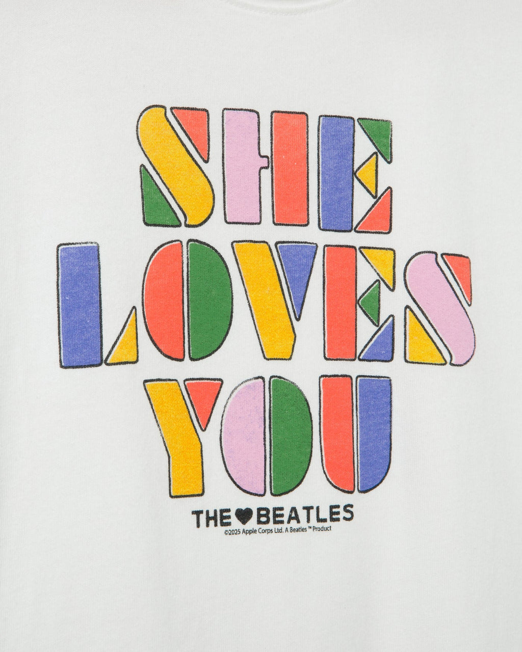 Women's The Beatles She Loves You Vintage Baby Tee product image 5