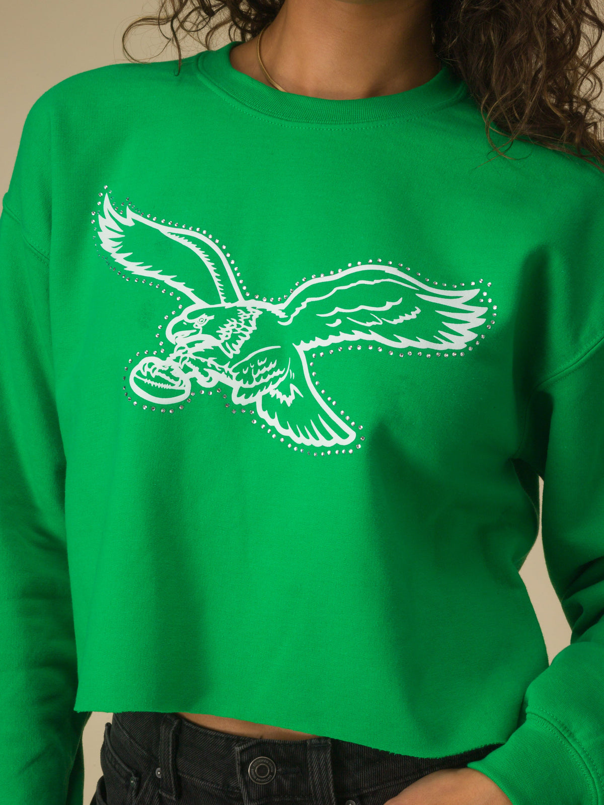 Women's Philadelphia Eagles Bling Flea Market Crop Fleece product image 4