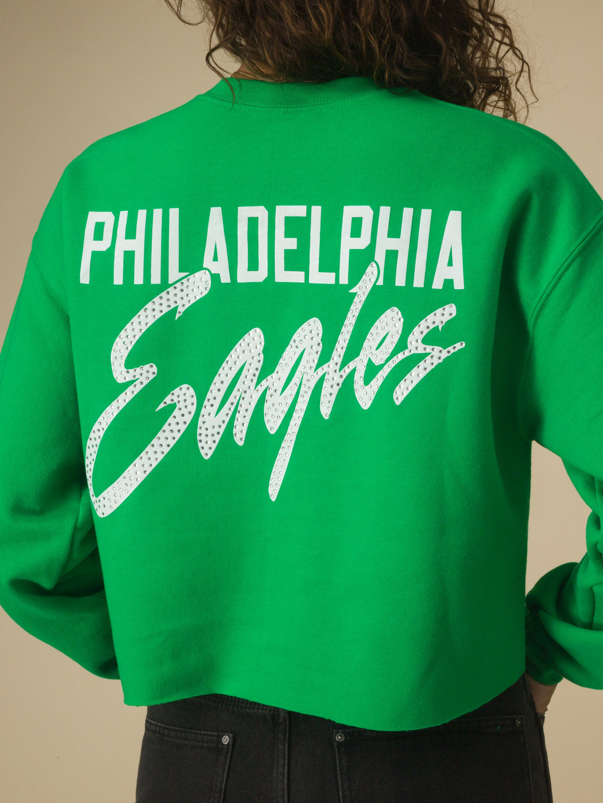 Women's Philadelphia Eagles Bling Flea Market Crop Fleece product image 2