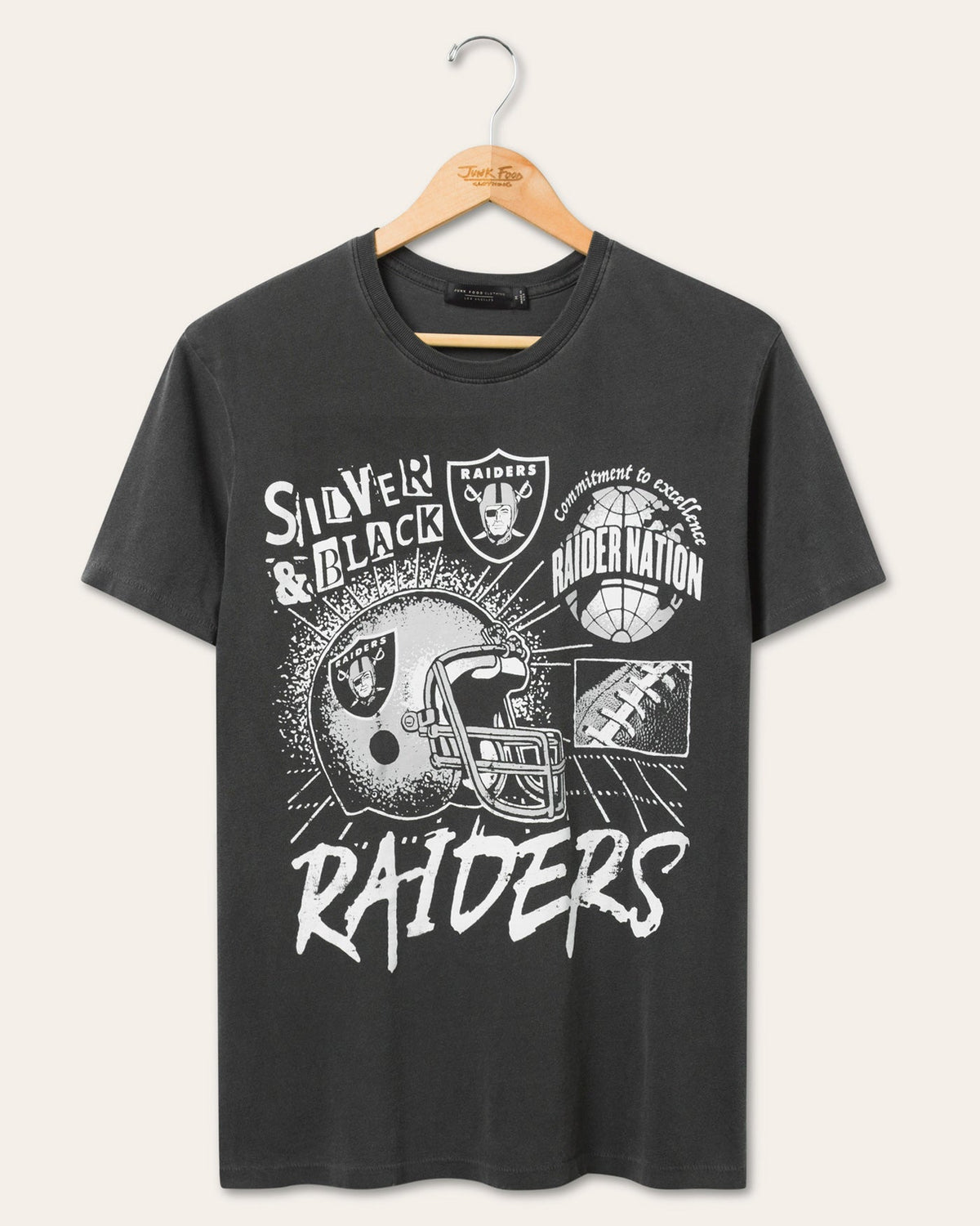 Las Vegas Raiders Silver and Black Vintage Tee product image 1