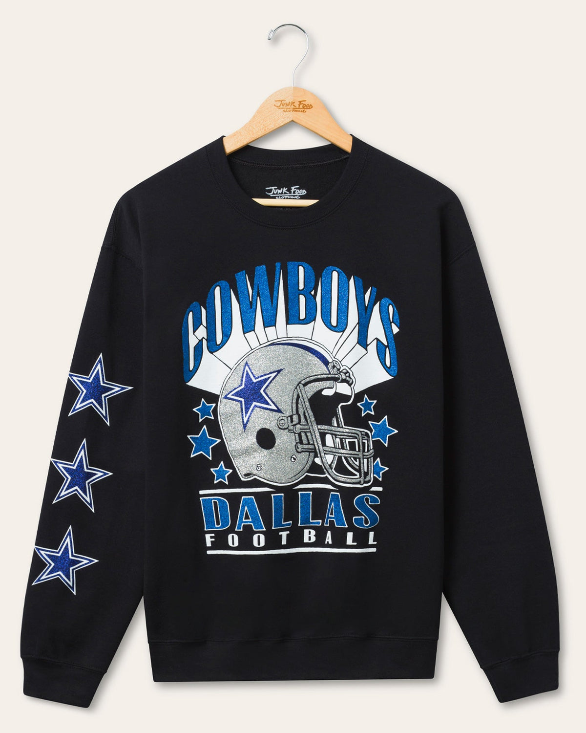 Dallas Cowboys Glitter Helmet Flea Market Crew Fleece product image 1