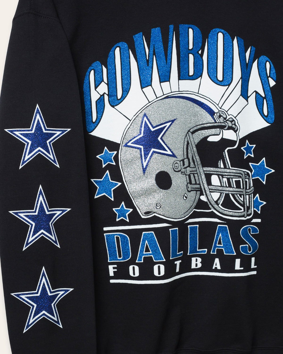 Dallas Cowboys Glitter Helmet Flea Market Crew Fleece product image 5