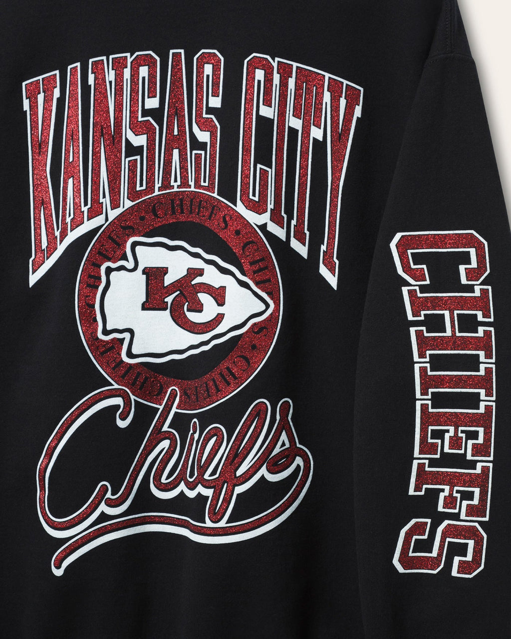 Kansas City Chiefs Glitter Flea Market Crew Fleece product image 3