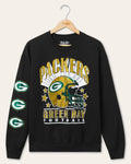 Green Bay Packers Glitter Helmet Flea Market Crew Fleece product image 1
