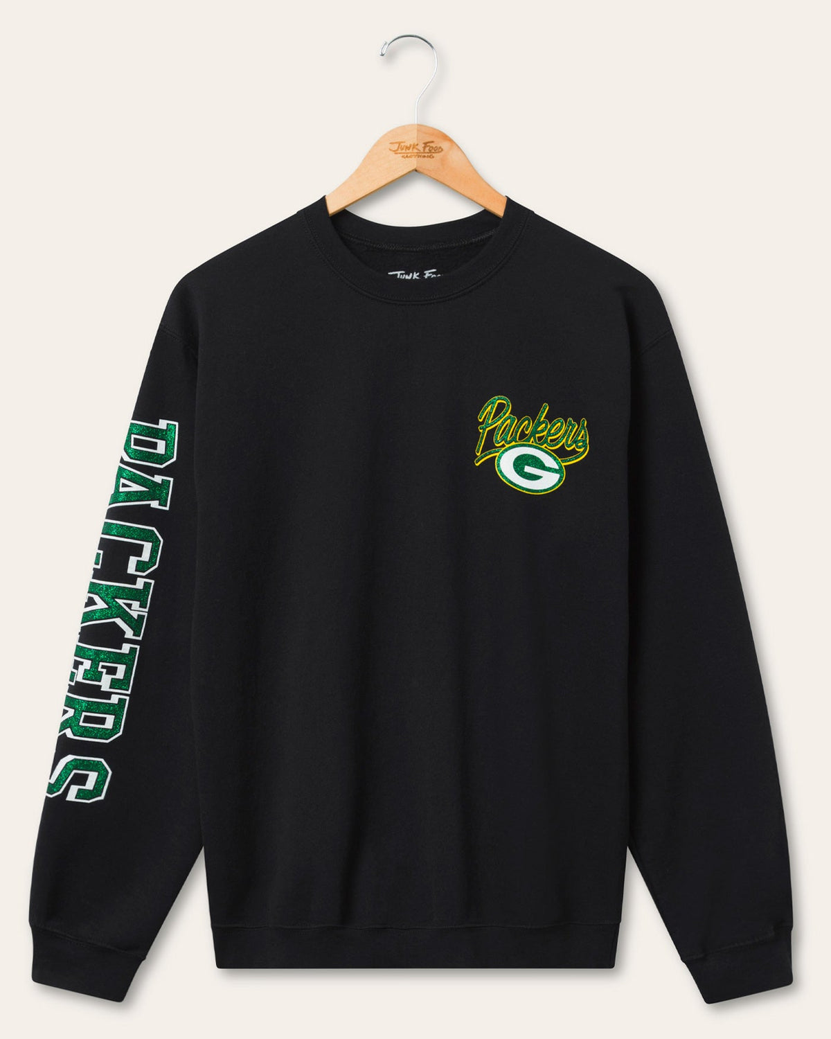 Green Bay Packers Glitter Flea Market Crew Fleece product image 1
