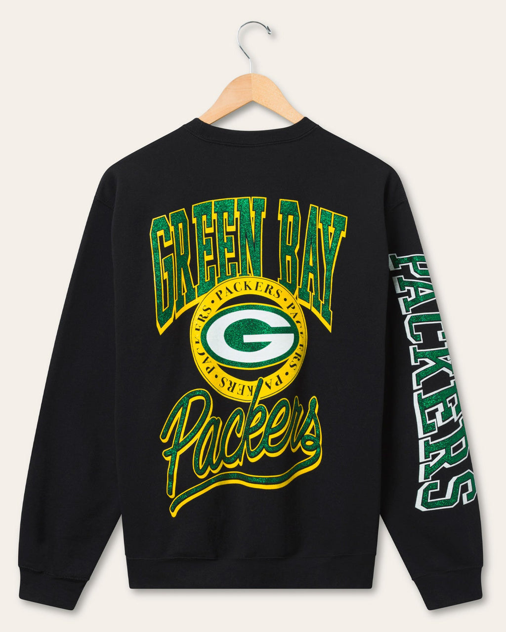 Green Bay Packers Glitter Flea Market Crew Fleece product image 2