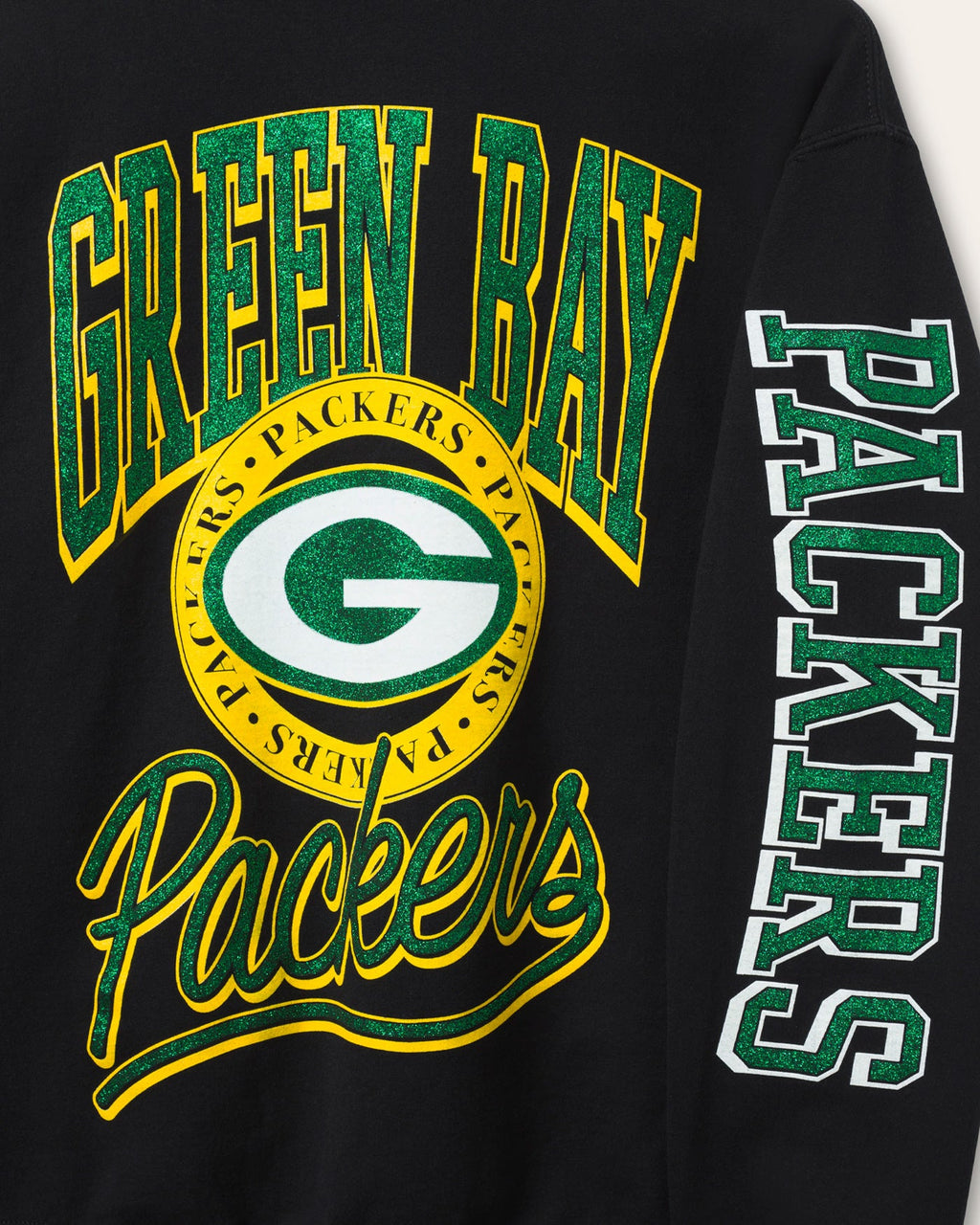 Green Bay Packers Glitter Flea Market Crew Fleece product image 3