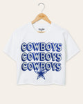 Women's Dallas Cowboys Repeat Glitter Flea Market Crop Tee product image 1