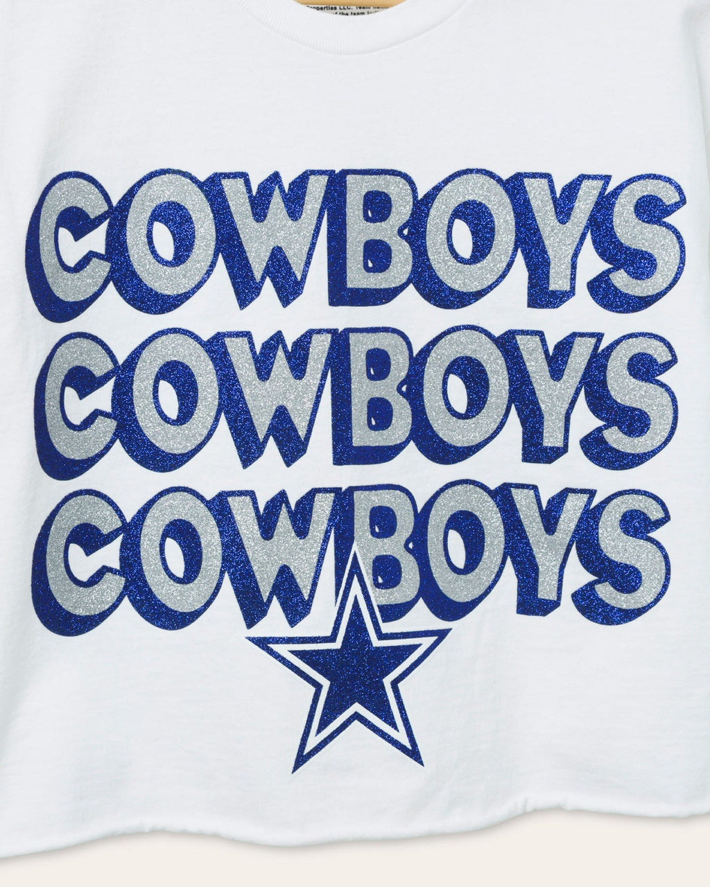 Women's Dallas Cowboys Repeat Glitter Flea Market Crop Tee product image 5