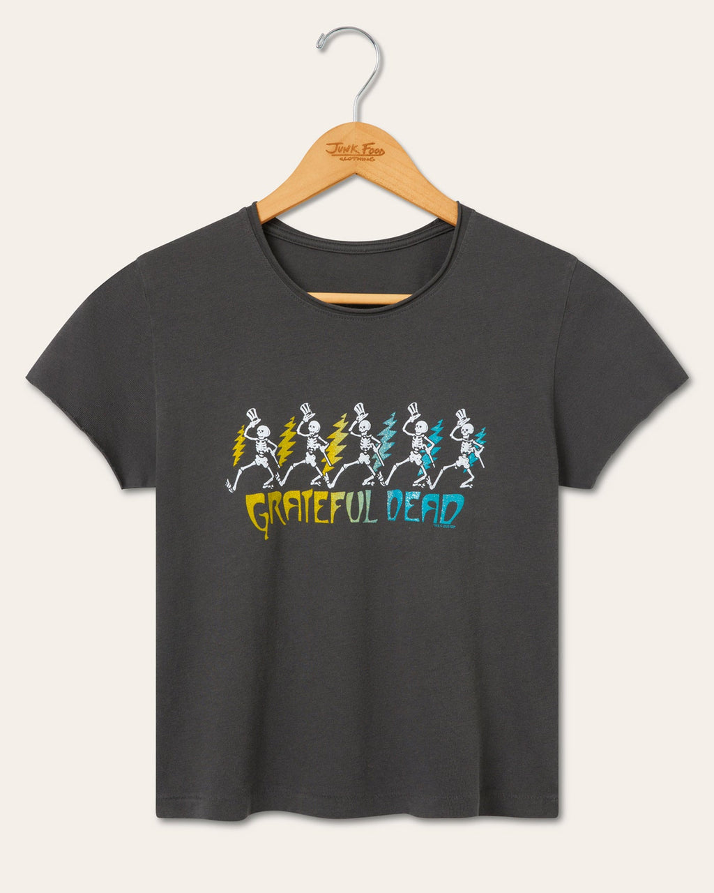 Women's Grateful Dead Dancing Skeletons Vintage Baby Tee product image 1