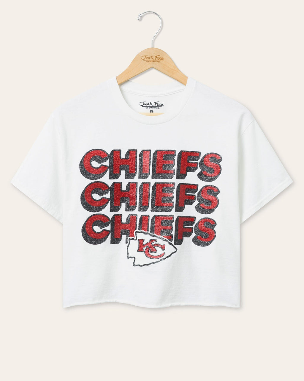 Women's Kansas City Chiefs Repeat Glitter Flea Market Crop product image 1