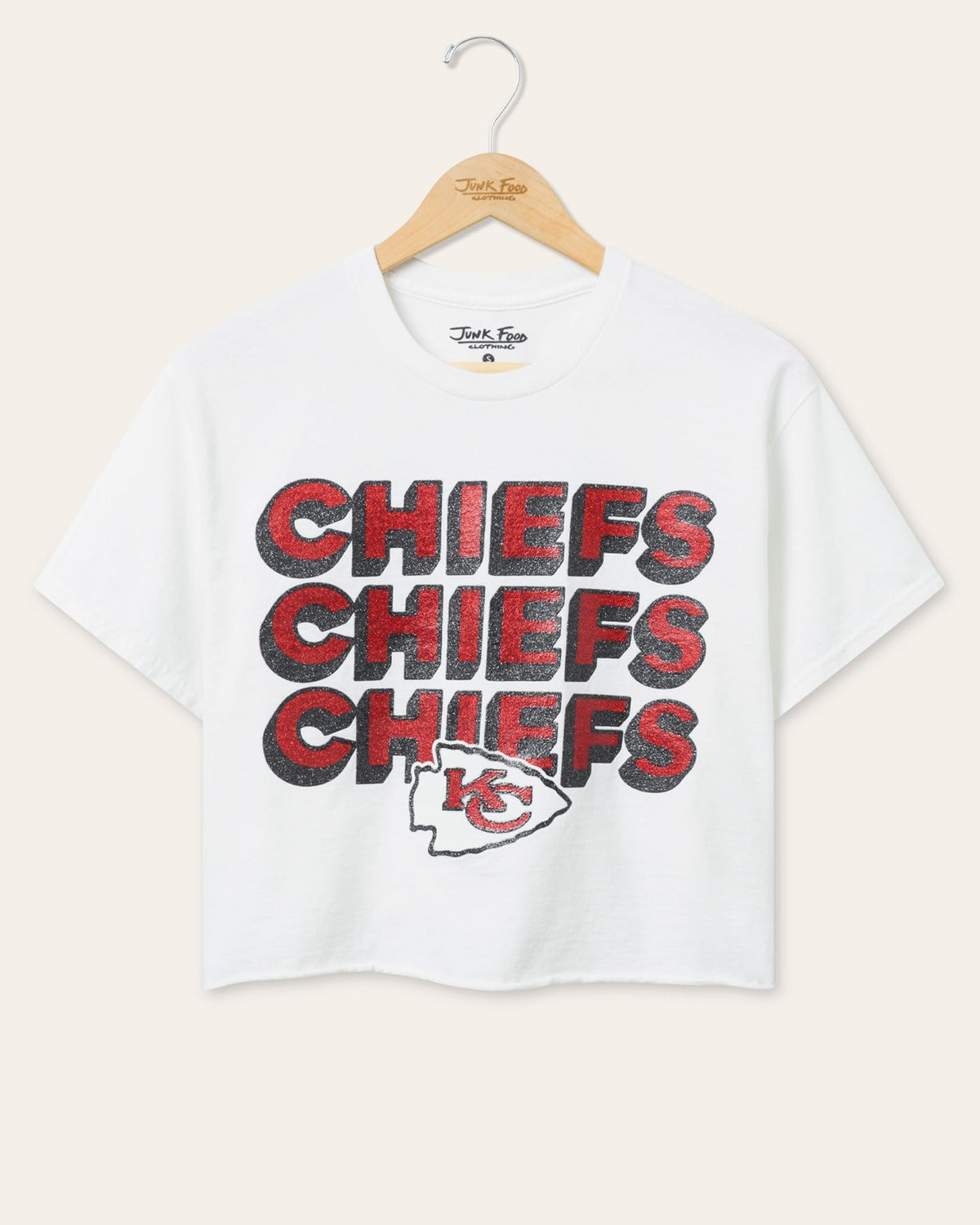Women's Kansas City Chiefs Repeat Glitter Flea Market Crop product image 1