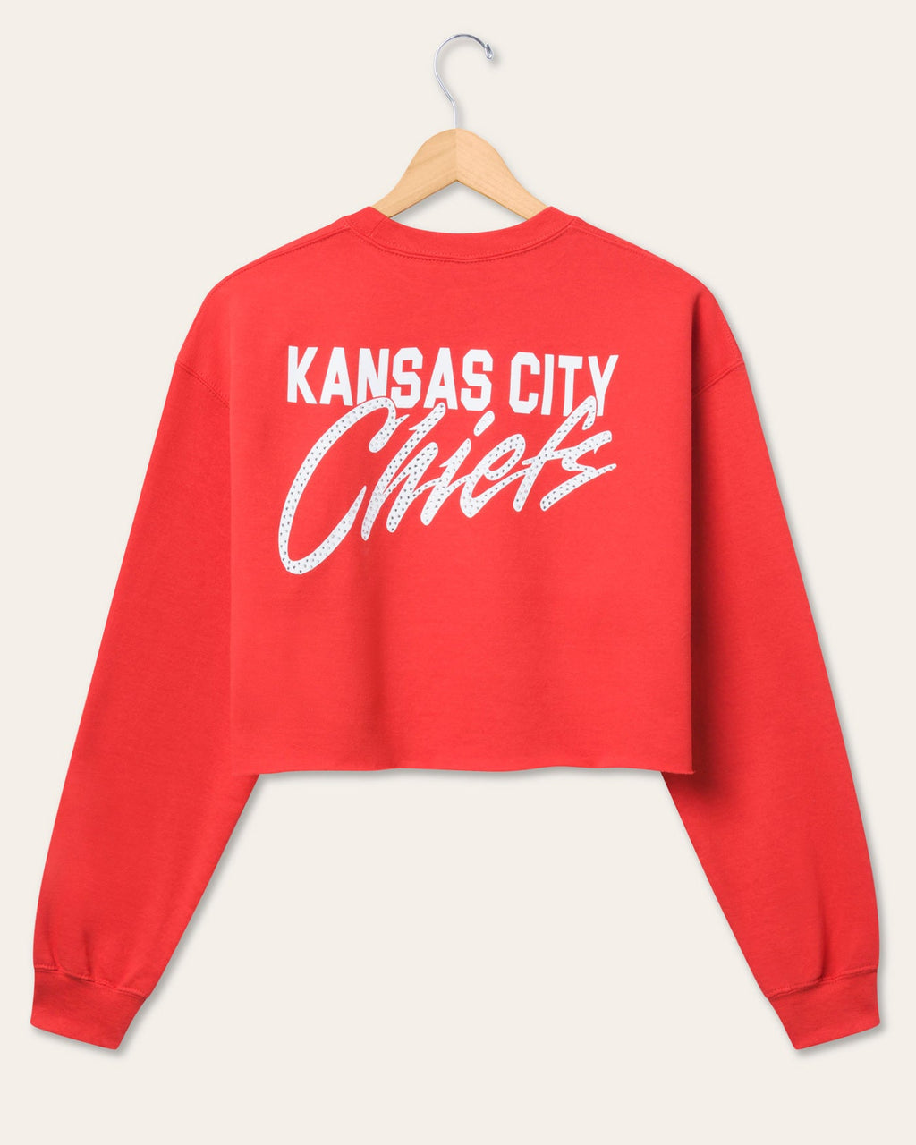 Women's Kansas City Chiefs Bling Flea Market Crop Fleece product image 4