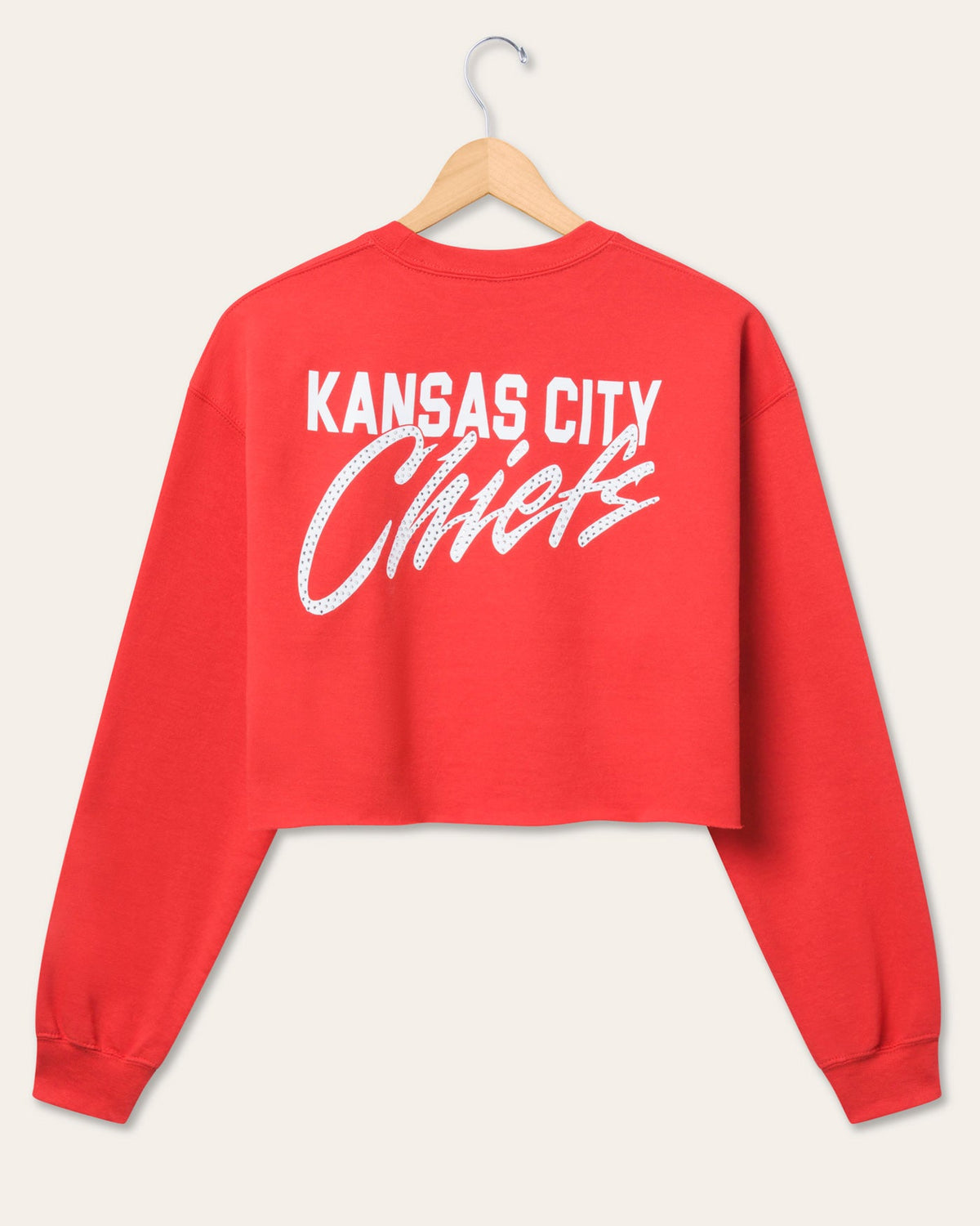 Women's Kansas City Chiefs Bling Flea Market Crop Fleece product image 4