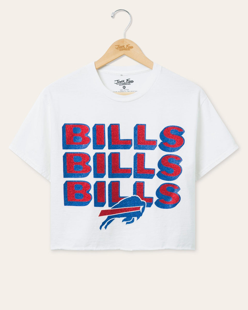 Women's Buffalo Bills Repeat Glitter Flea Market Crop Tee product image 1