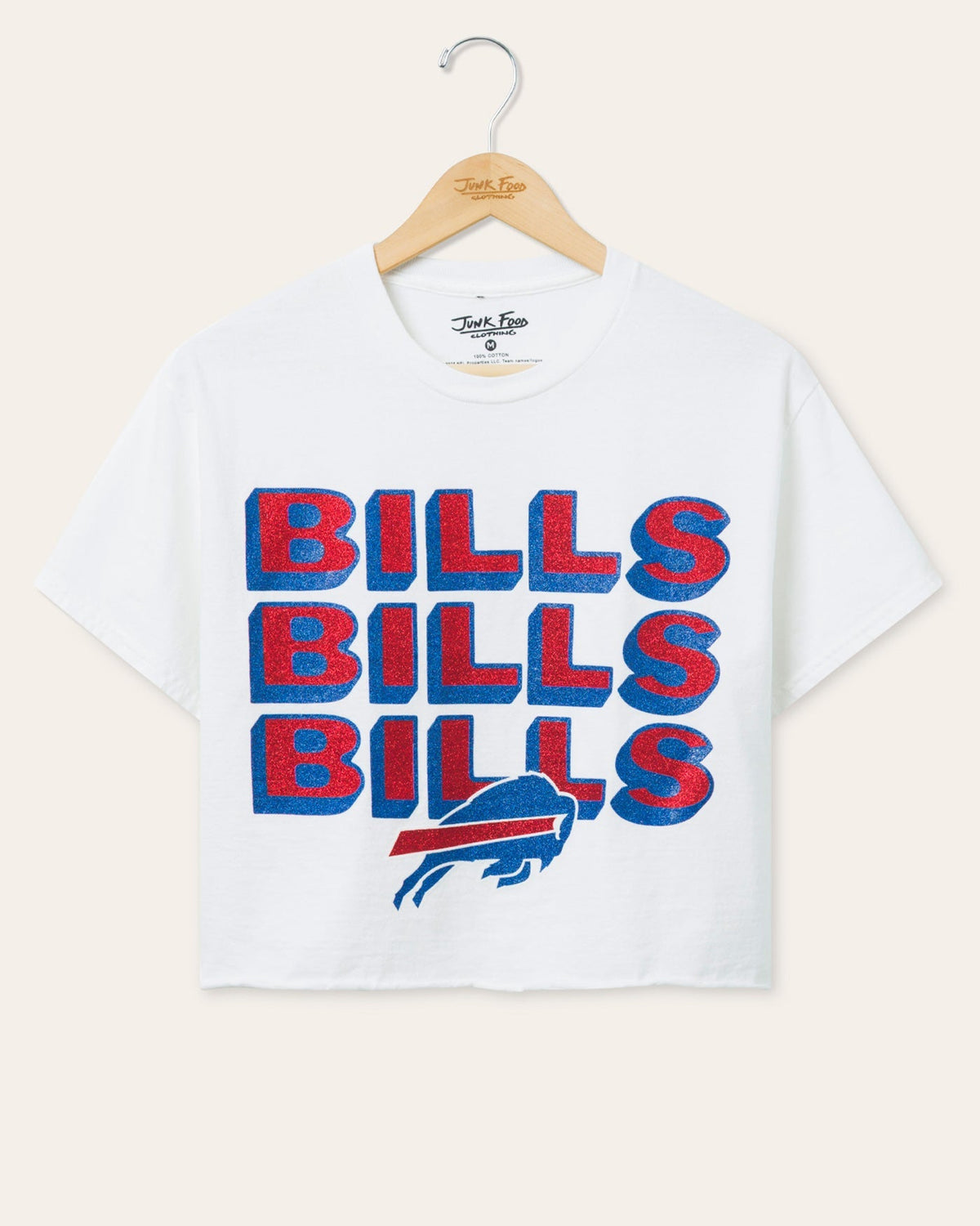 Women's Buffalo Bills Repeat Glitter Flea Market Crop Tee product image 1