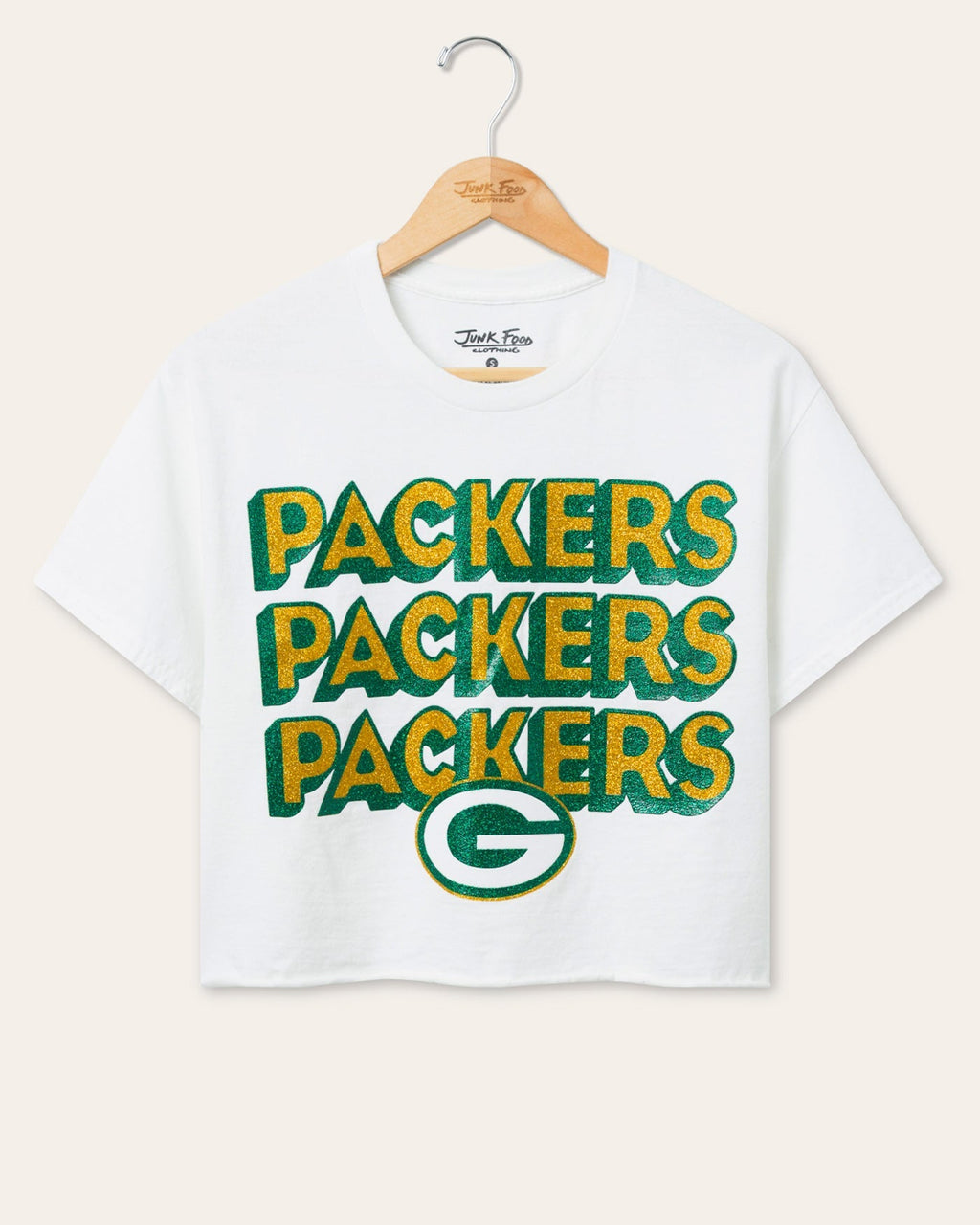 Women's Green Bay Packers Repeat Glitter Flea Market Crop product image 1