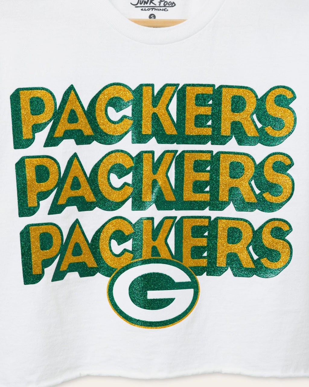 Women's Green Bay Packers Repeat Glitter Flea Market Crop product image 3