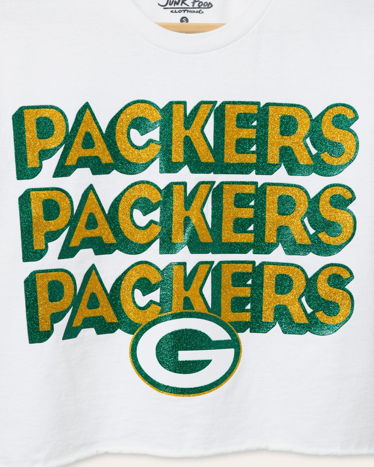 Women's Green Bay Packers Repeat Glitter Flea Market Crop product image 3