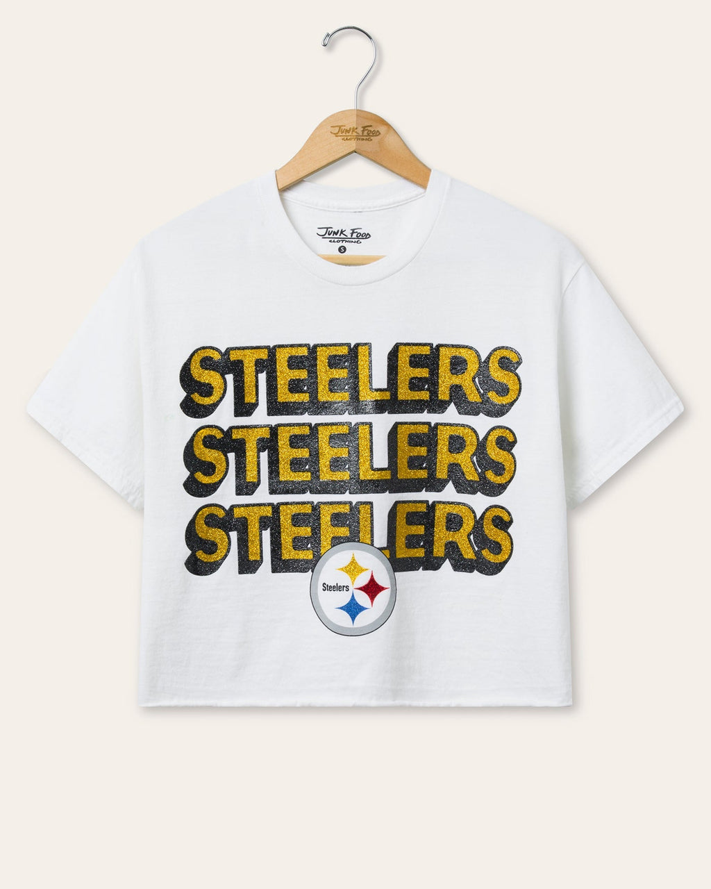 Women's Pittsburgh Steelers Repeat Glitter Flea Market Crop product image 1