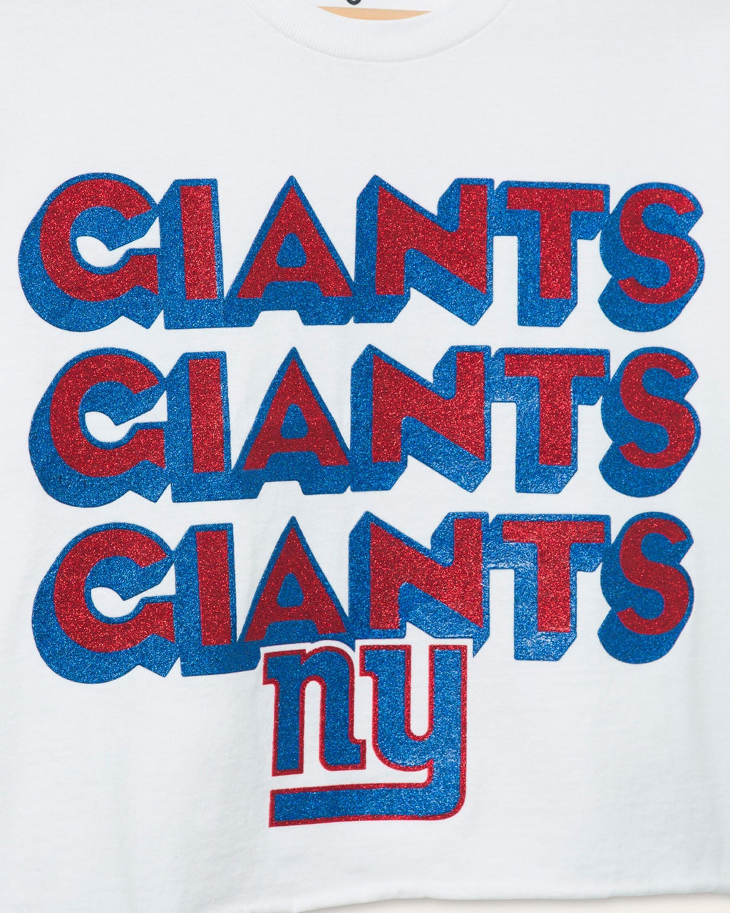 Women's New York Giants Repeat Glitter Flea Market Crop Tee product image 3