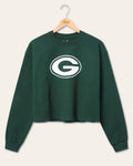 Women's Green Bay Packers Bling Flea Market Crop Fleece product image 1