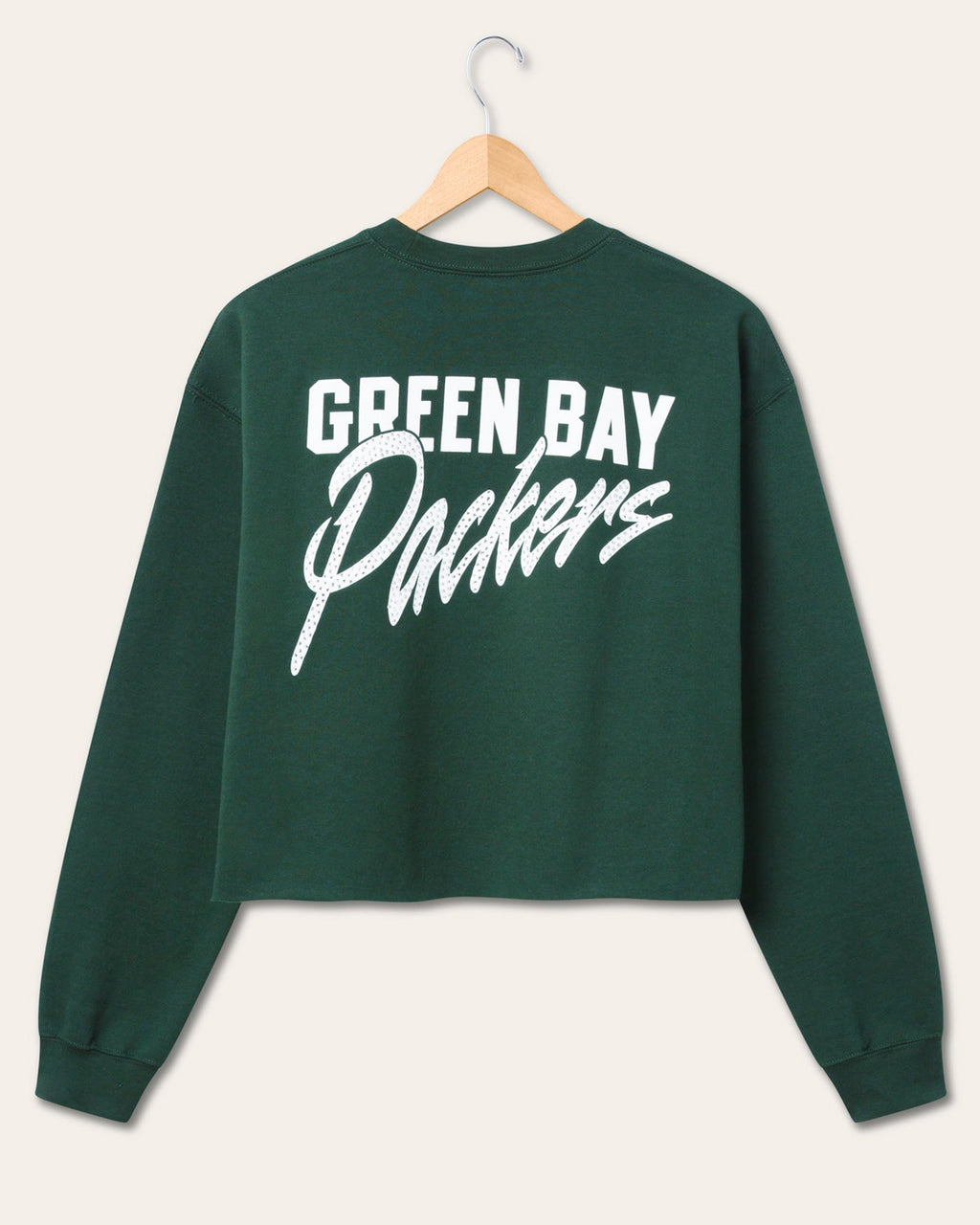 Women's Green Bay Packers Bling Flea Market Crop Fleece product image 5