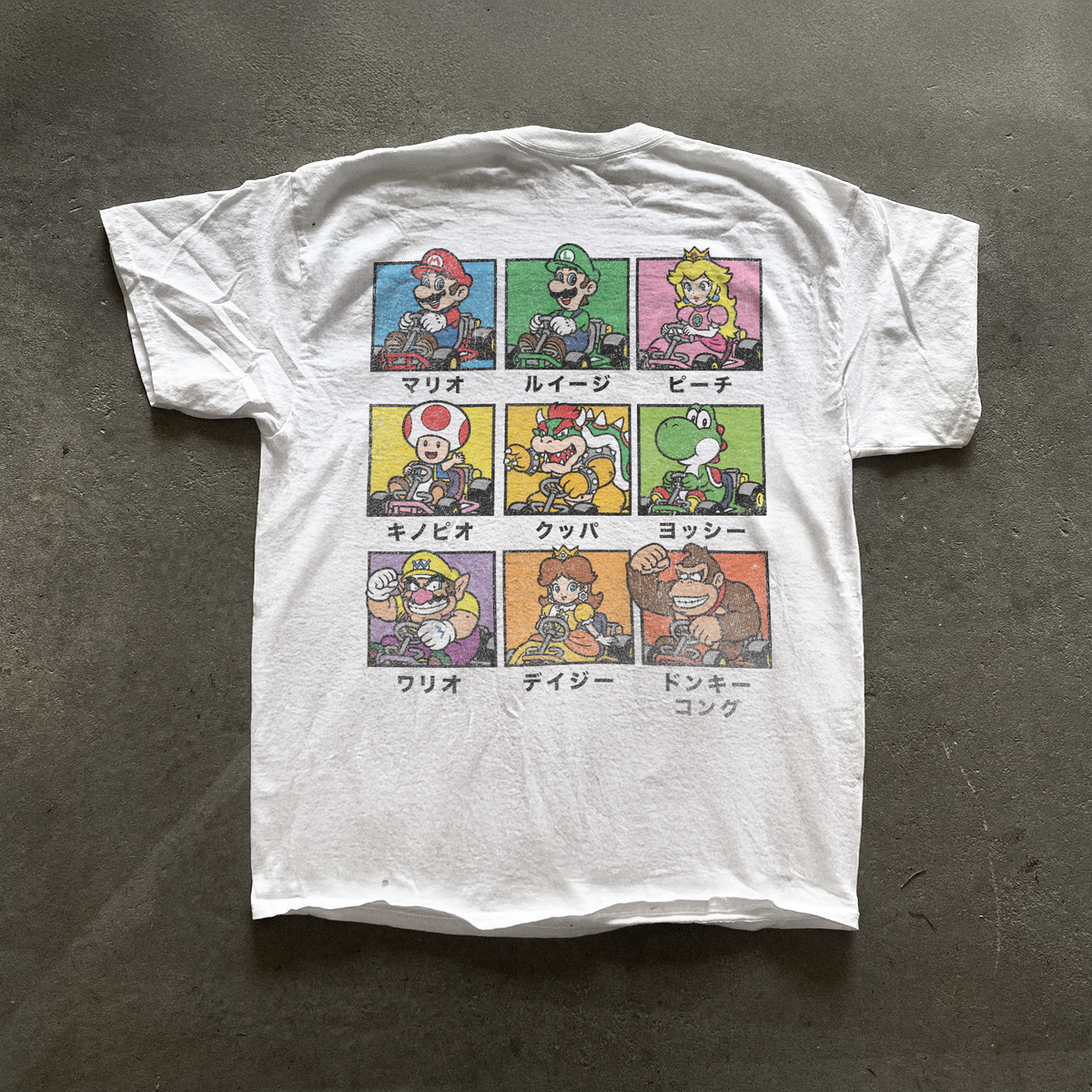 MarioKart 64 'Character Select' Vintage Washed White Tee product image 3