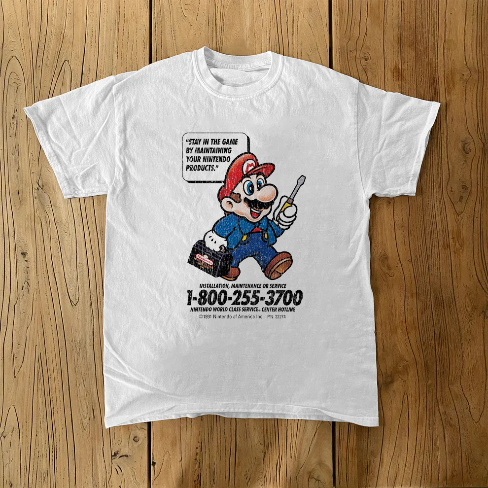 Mario Nintendo Maintenance White Tee product image 1