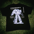 'Macross Maniax' Mech Blueprint Vintage Washed Black Tee product image 1