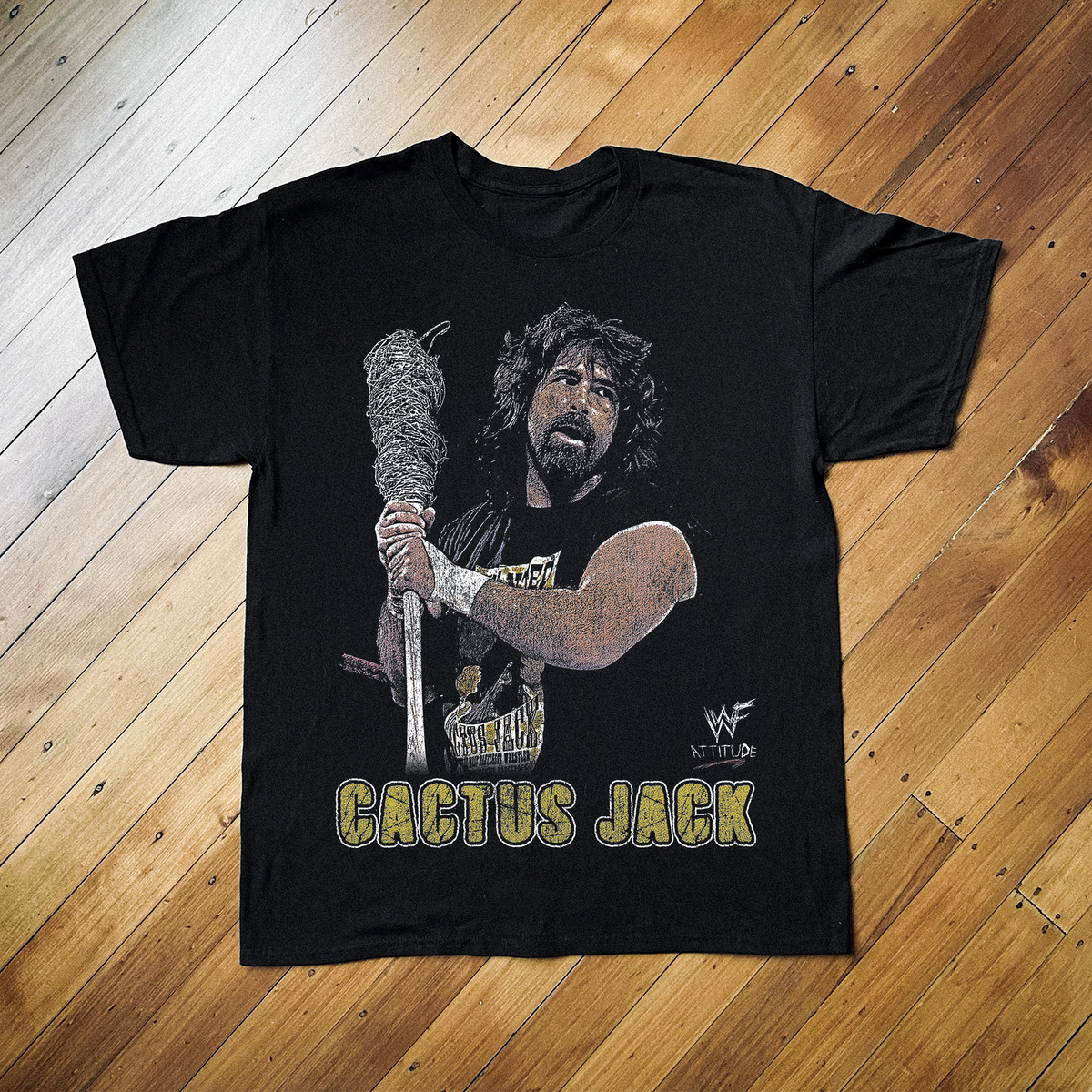 Vintage Cactus Jack Wwf Black T-Shirt product image 1