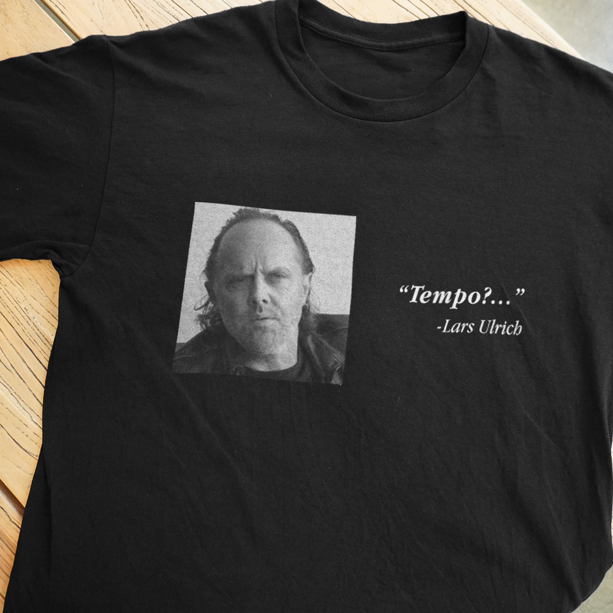 Lars Ulrich 'Tempo?' Classic Black Tee product image 1