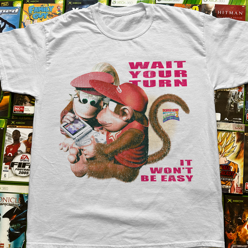 Diddy Kong's Quest 'Wait Your Turn' Vintage Washed White Tee product image 2