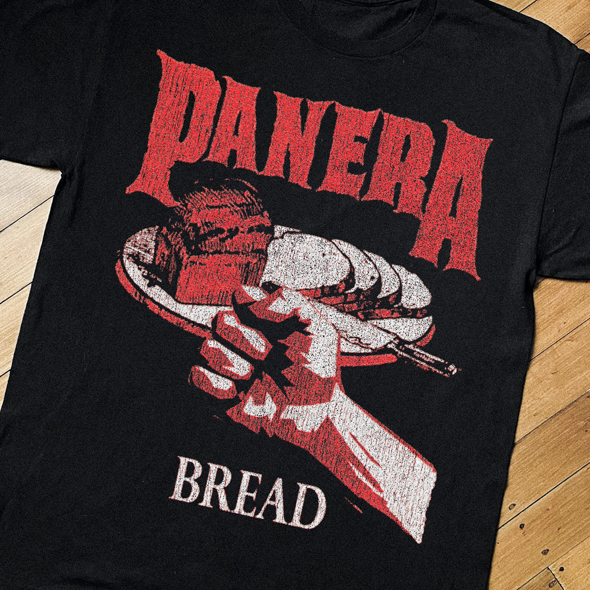 Panera Bread Pantera Parody Black T-Shirt product image 2