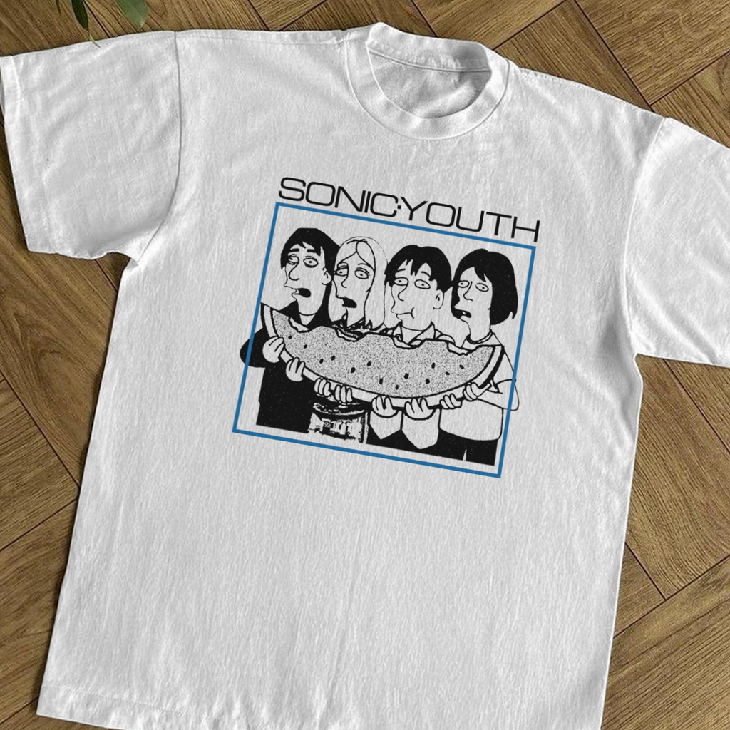 Sonic Youth 'Watermelon' Springfield Vintage White Tee product image 2