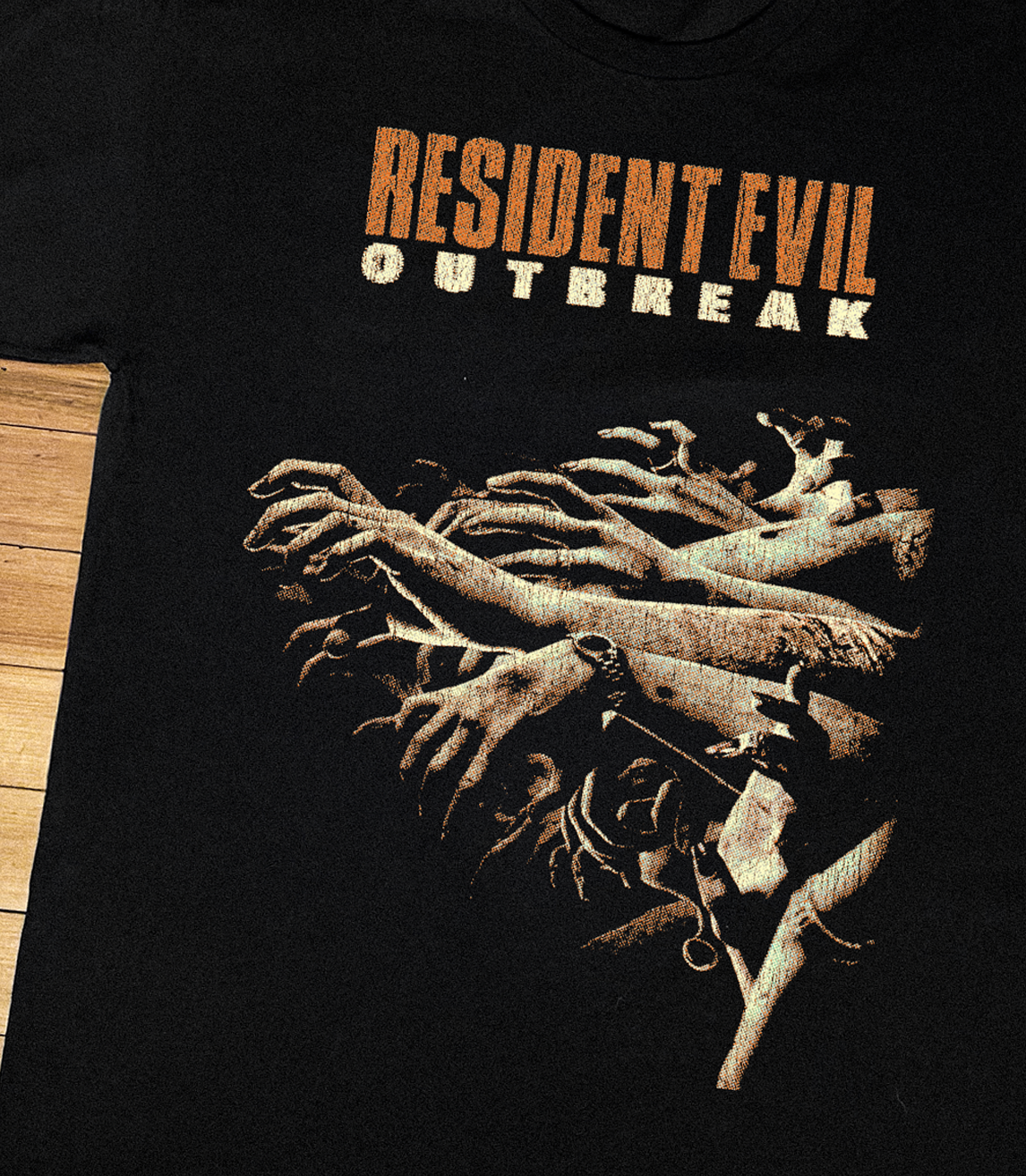 03 Resident Evil Outbreak Ps2 Black T-Shirt product image 2