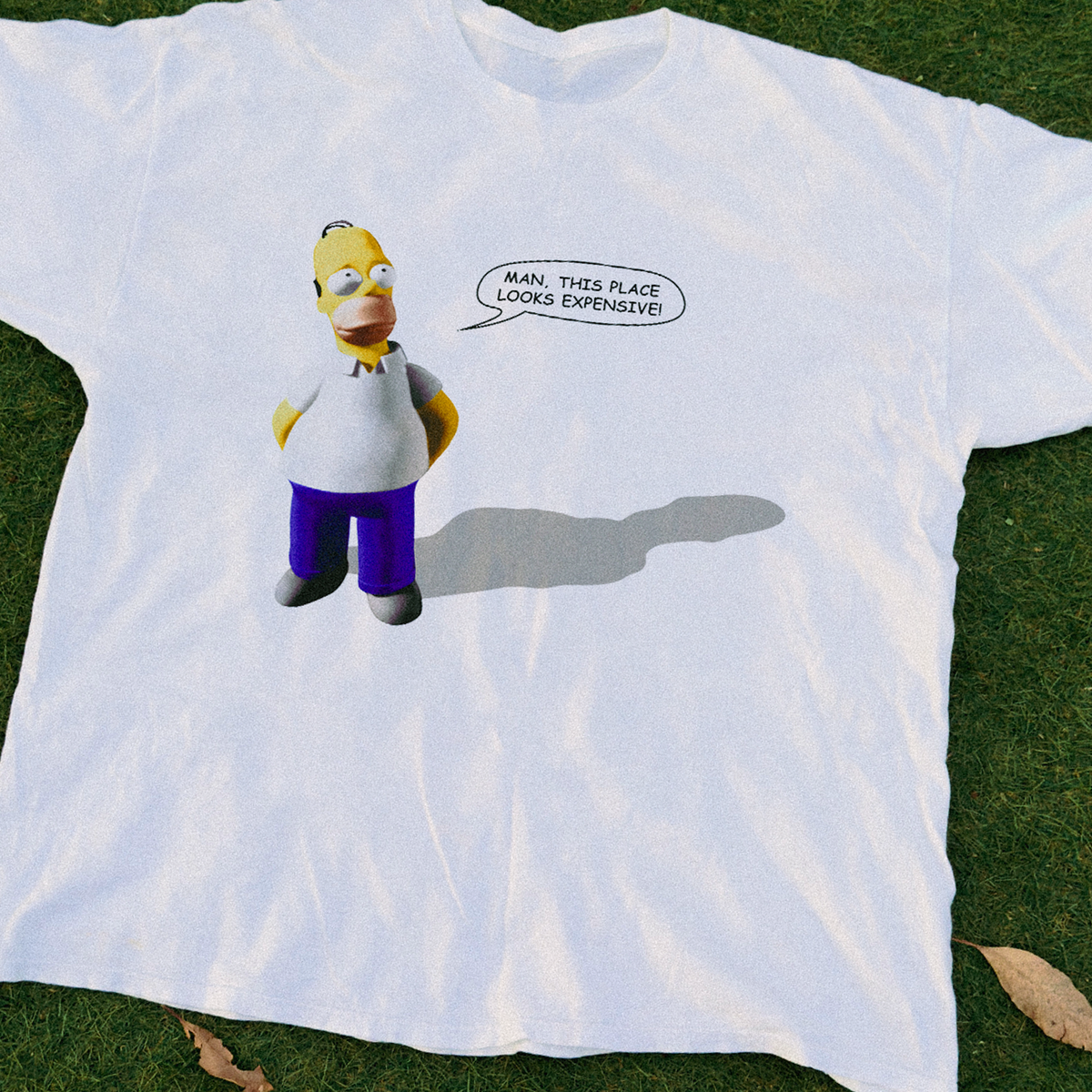 Homer 'Pacific Data Images' 3D Treehouse White Washed Tee product image 2