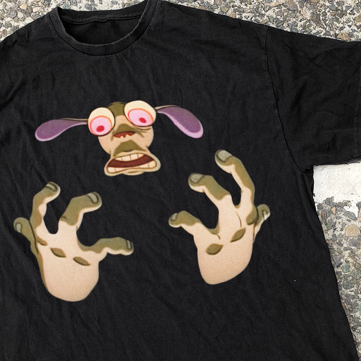 Ren And Stimpy 'These Hands' Vintage Black T-Shirt product image 2