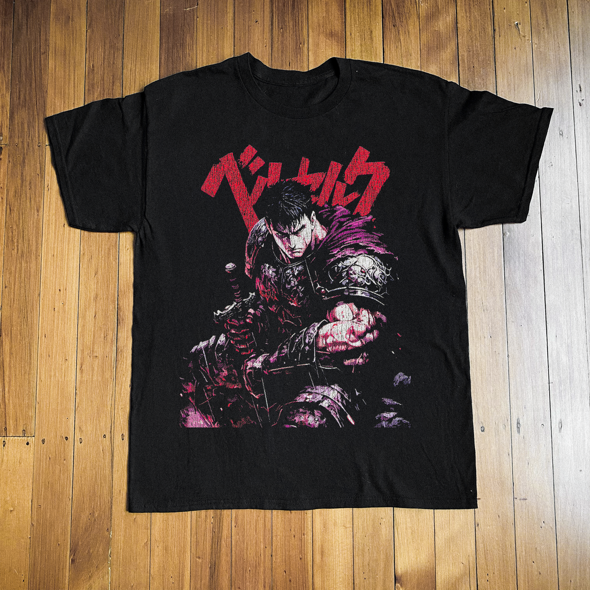 Bezerk Anime Vintage Black T-Shirt product image 1