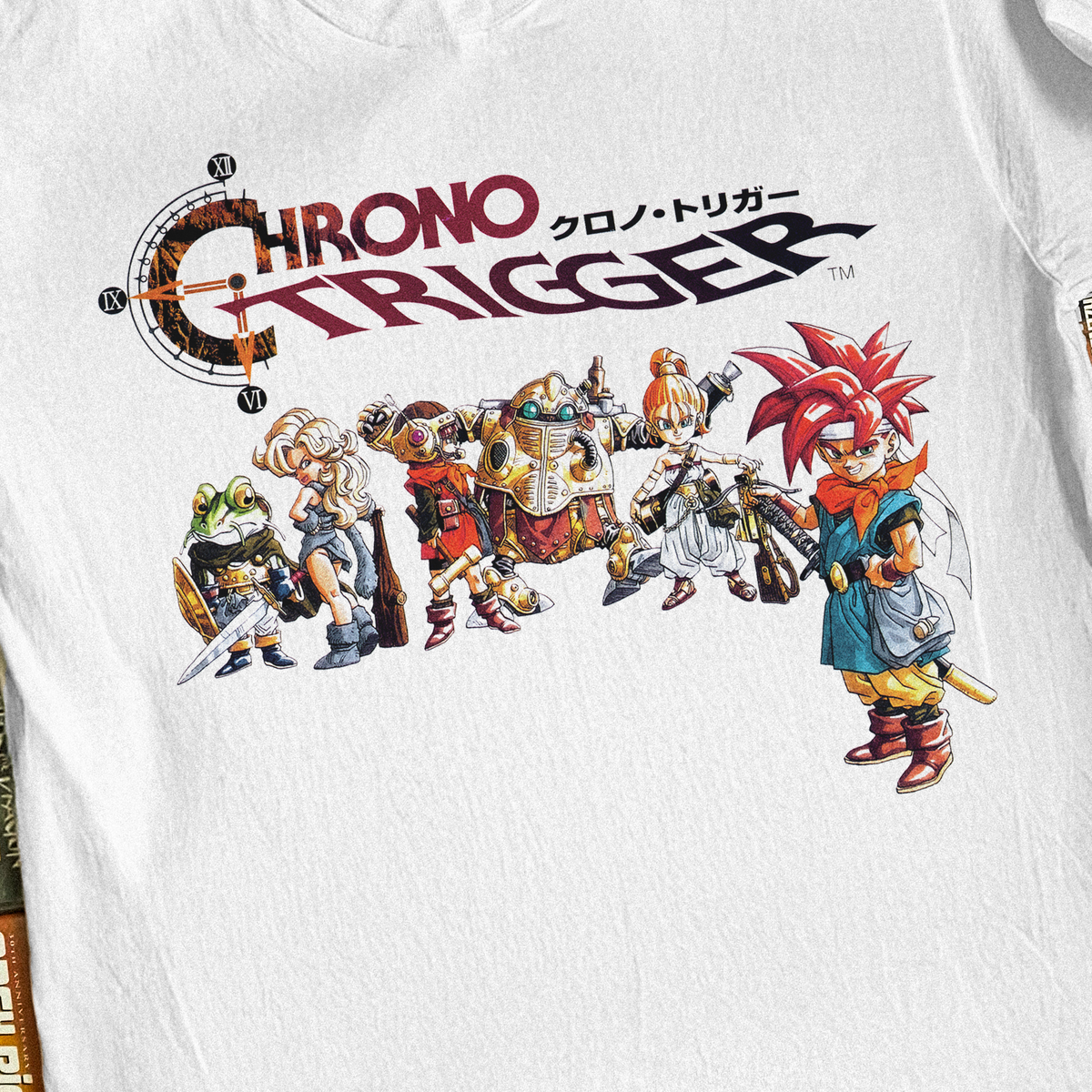 Retro 'Chrono Trigger' Washed White T-Shirt product image 2
