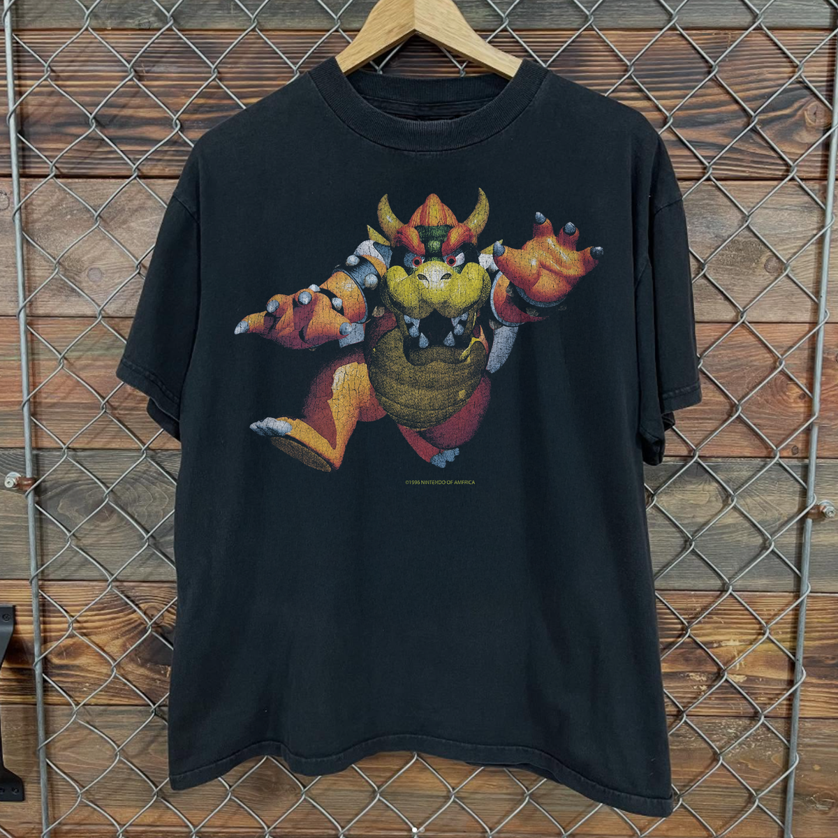 1996 Bowser 'Rare N64 Promo' Washed Black T-Shirt product image 1