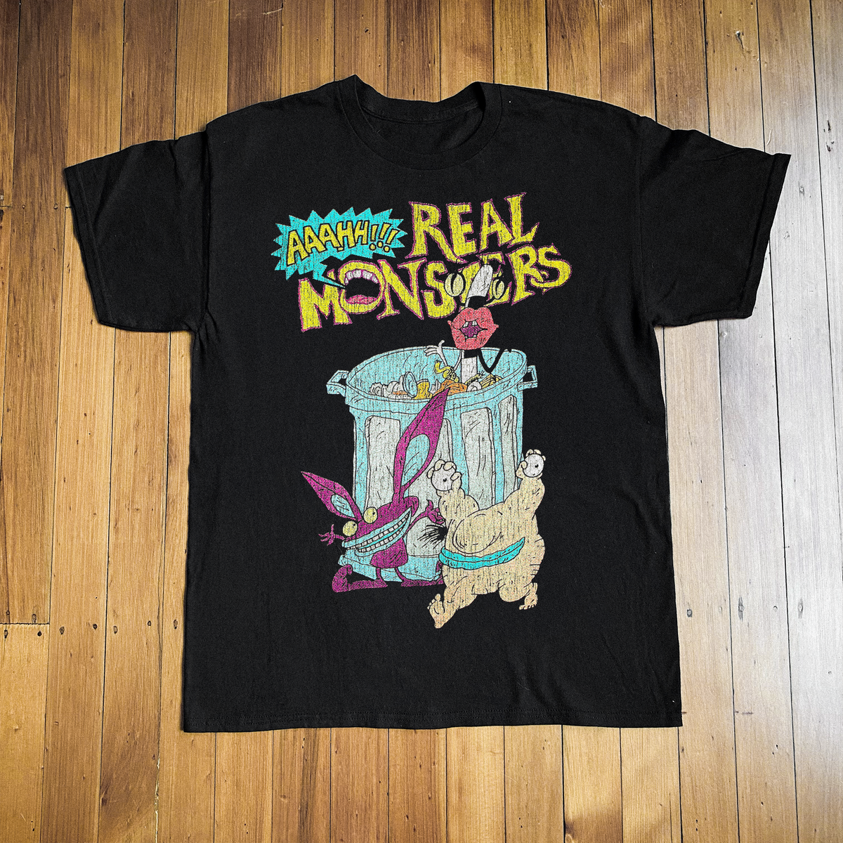 1994 Vintage Aaahh Real Monsters Black T-Shirt product image 1