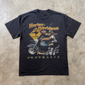 Australian Vintage Harley Davidson Black T-Shirt product image 1