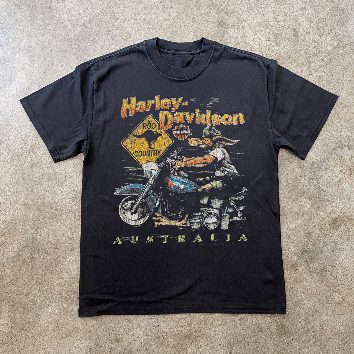 Australian Vintage Harley Davidson Black T-Shirt product image 1