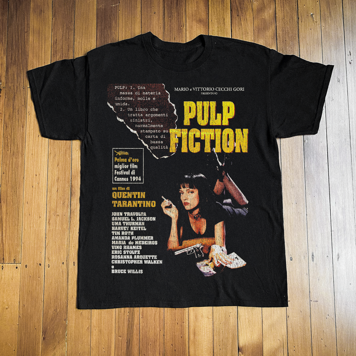 94 Italian Pulp Fiction Promo Black T-Shirt product image 1