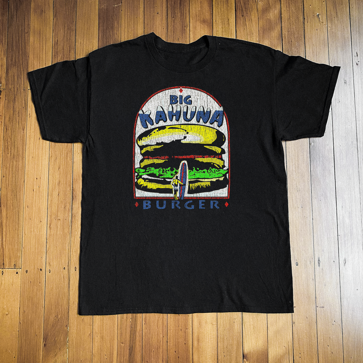 Big Kahuna Burger Pulp Fiction Black T-Shirt product image 1